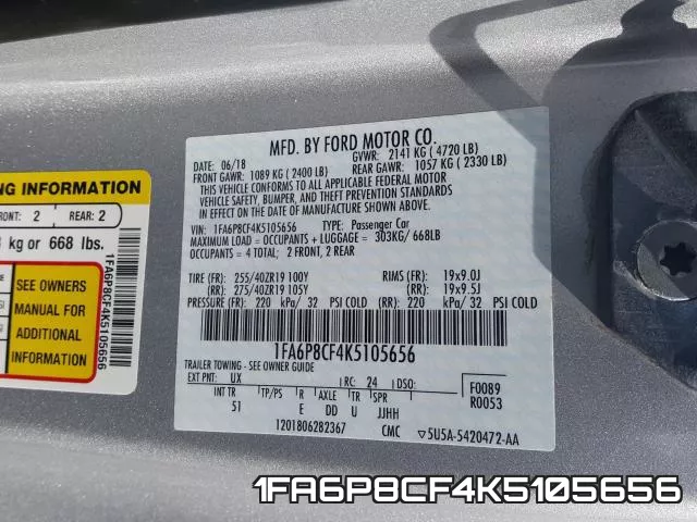 1FA6P8CF4K5105656 фото 2