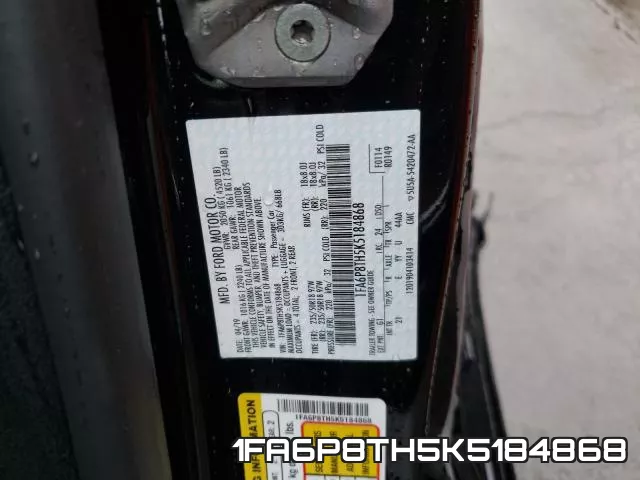1FA6P8TH5K5184868 фото 2