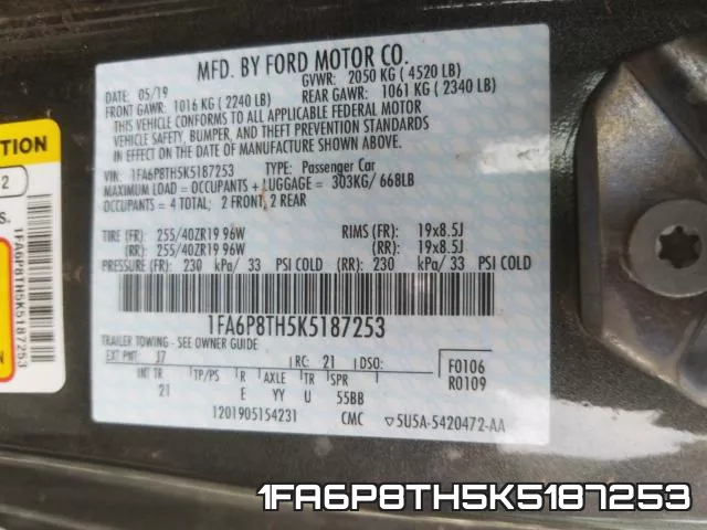 1FA6P8TH5K5187253 фото 2