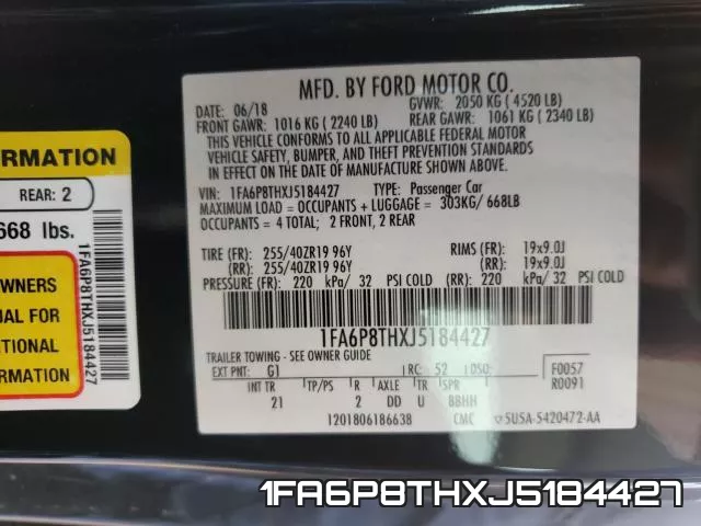 1FA6P8THXJ5184427 фото 2