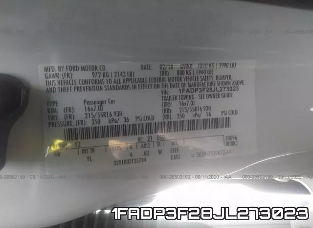 1FADP3F28JL273023 фото 10