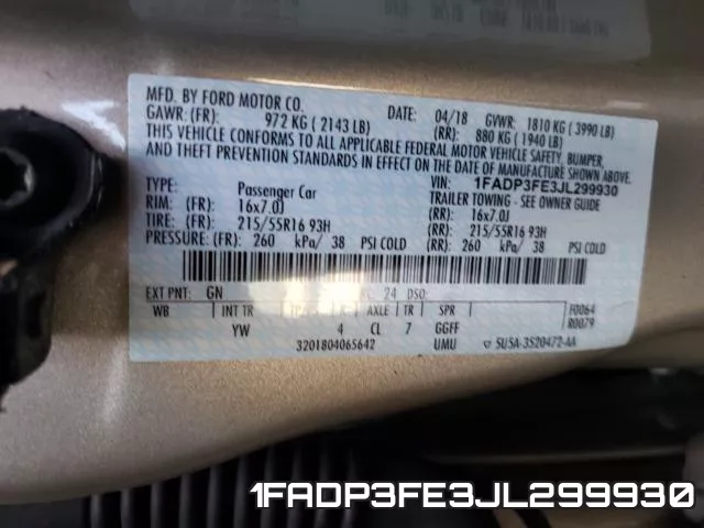 1FADP3FE3JL299930 фото 2