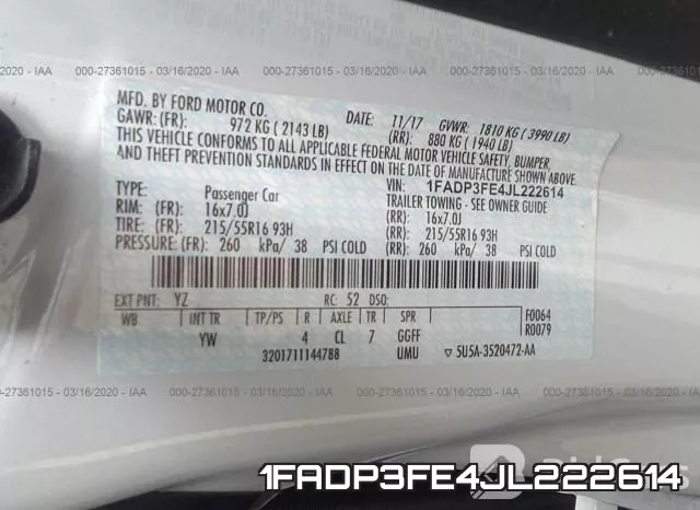1FADP3FE4JL222614 фото 10