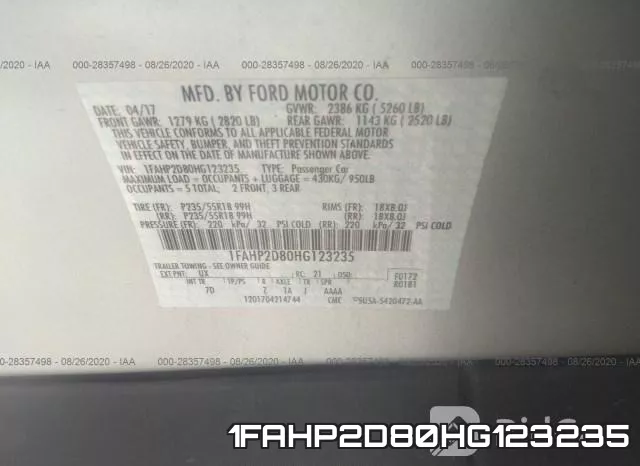 1FAHP2D80HG123235 фото 10
