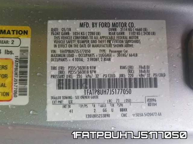 1FATP8UH7J5177050 фото 2