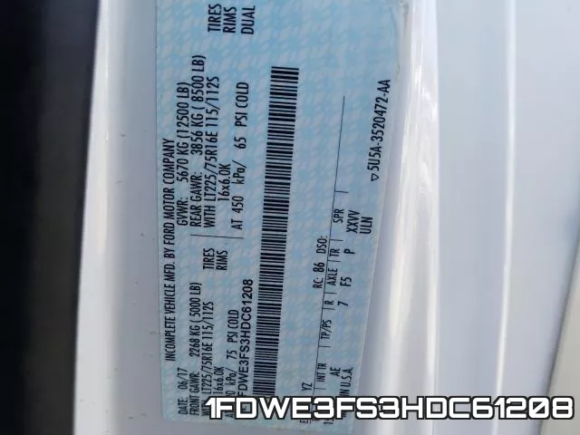 1FDWE3FS3HDC61208 фото 2
