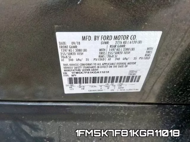1FM5K7F81KGA11018 фото 2