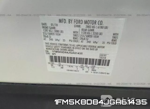 1FM5K8D84JGA61435 фото 10