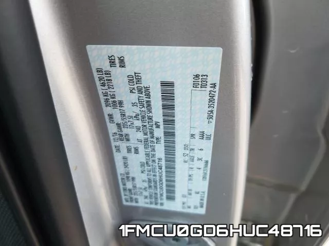1FMCU0GD6HUC48716 фото 2