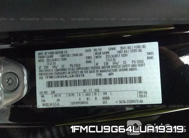 1FMCU9G64LUA19319 фото 10