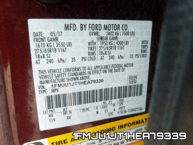 1FMJU1JT1HEA79339 фото 2
