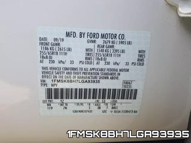 1FMSK8BH7LGA93935 фото 2