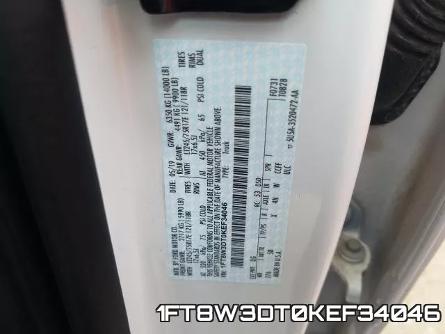 1FT8W3DT0KEF34046 фото 2