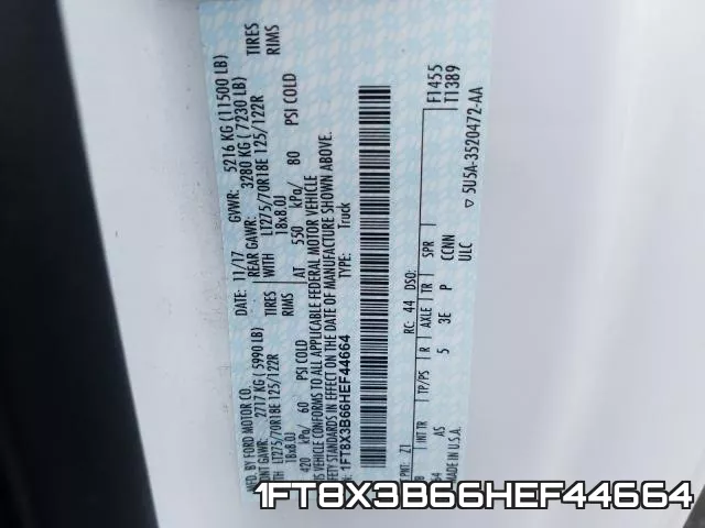 1FT8X3B66HEF44664 фото 2