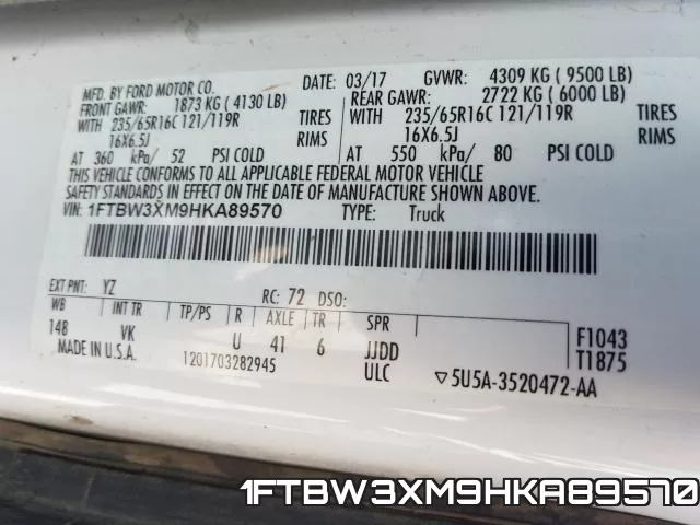 1FTBW3XM9HKA89570 фото 2