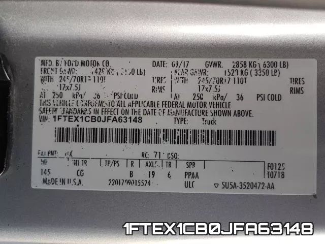 1FTEX1CB0JFA63148 фото 2