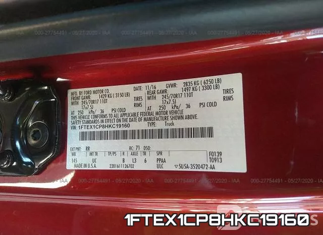 1FTEX1CP8HKC19160 фото 10