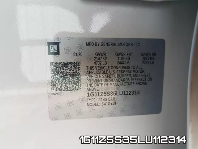 1G11Z5S35LU112314 фото 2