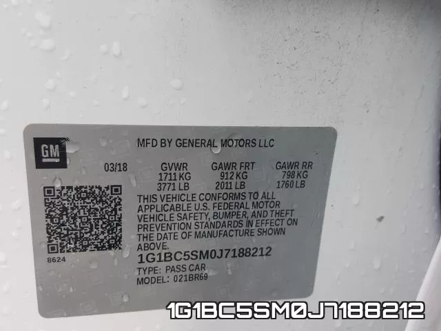 1G1BC5SM0J7188212 фото 2