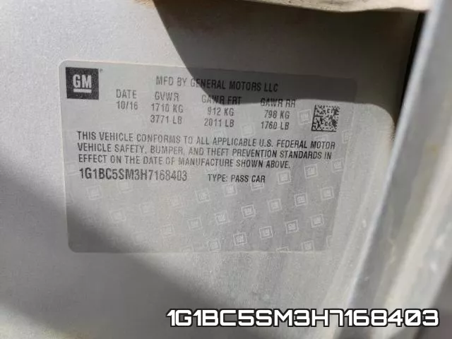 1G1BC5SM3H7168403 фото 2