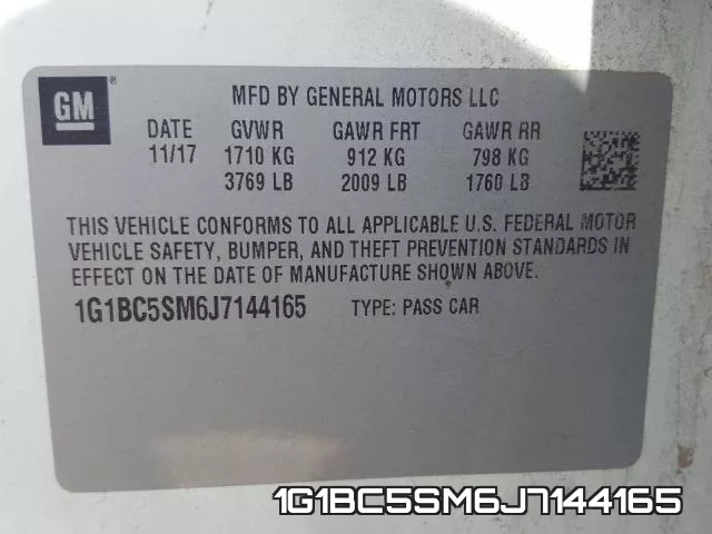 1G1BC5SM6J7144165 фото 2