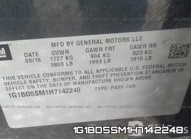 1G1BD5SM1H7142248 фото 10