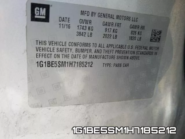 1G1BE5SM1H7185212 фото 2
