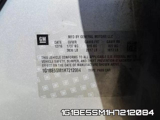 1G1BE5SM1H7212084 фото 2