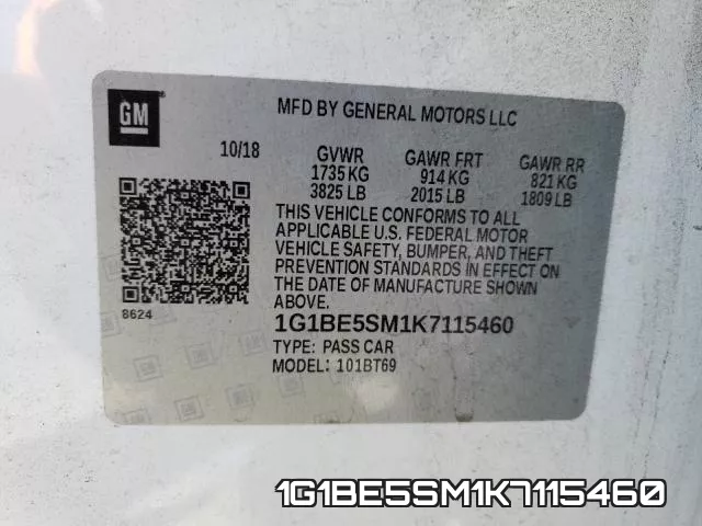 1G1BE5SM1K7115460 фото 2