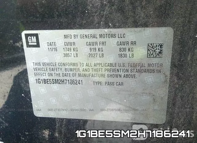 1G1BE5SM2H7186241 фото 10