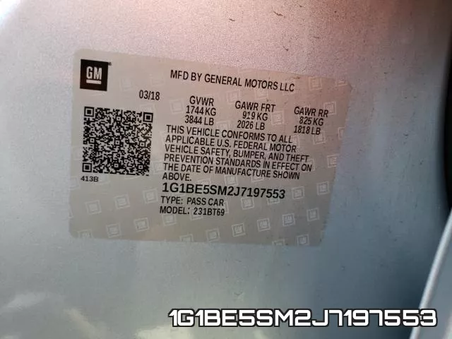 1G1BE5SM2J7197553 фото 2