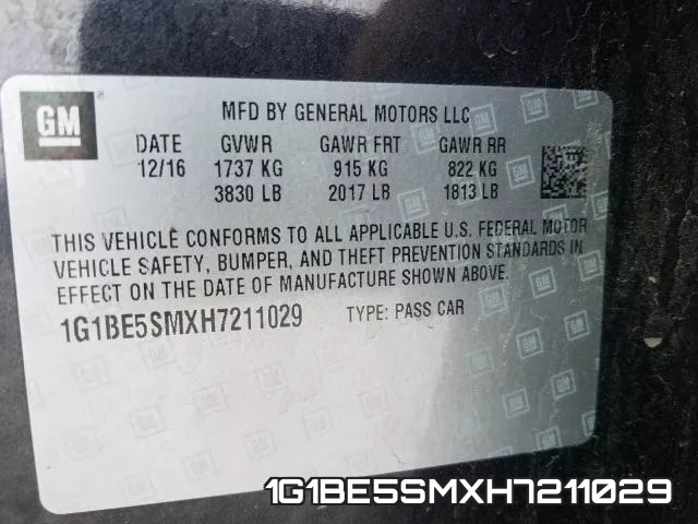 1G1BE5SMXH7211029 фото 2