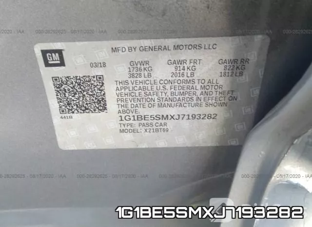 1G1BE5SMXJ7193282 фото 10