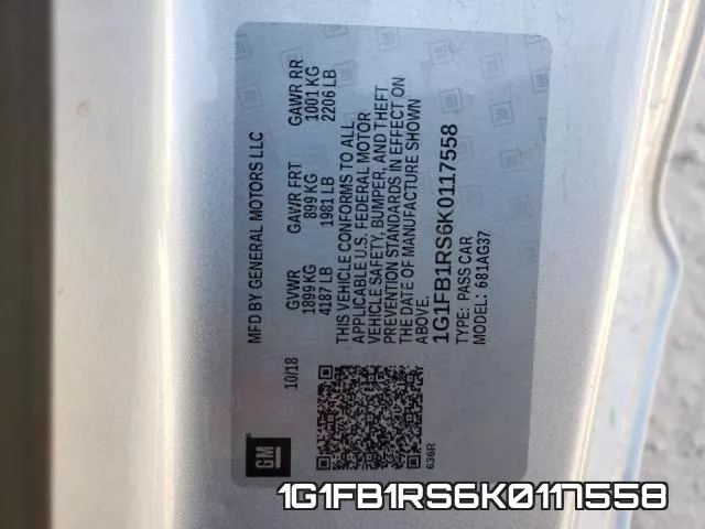 1G1FB1RS6K0117558 фото 2