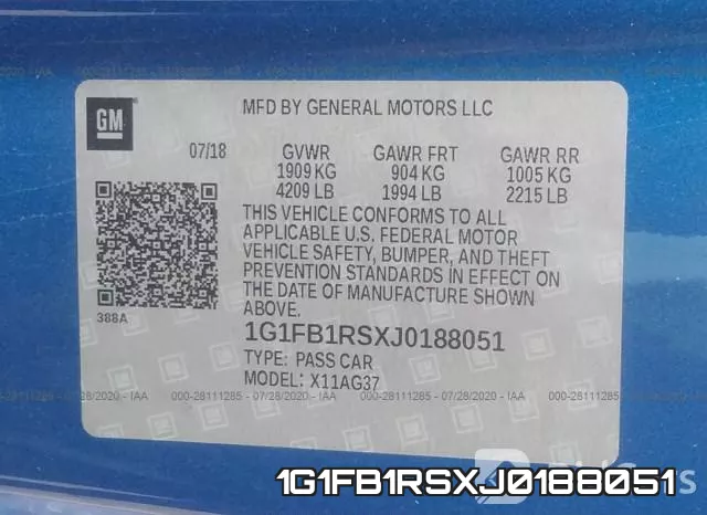 1G1FB1RSXJ0188051 фото 10