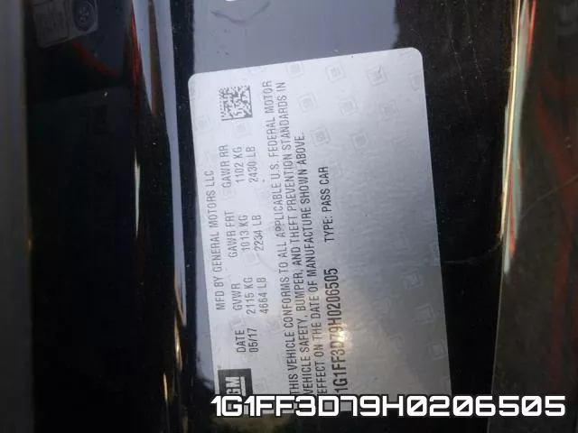 1G1FF3D79H0206505 фото 2