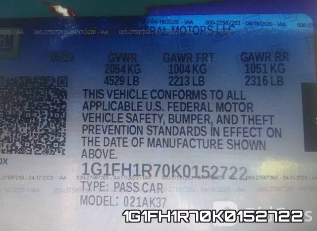 1G1FH1R70K0152722 фото 10