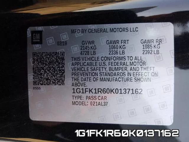 1G1FK1R60K0137162 фото 2