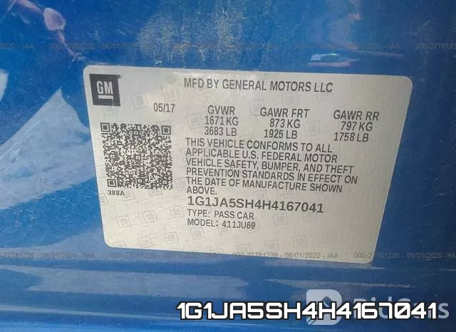 1G1JA5SH4H4167041 фото 10
