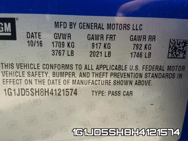 1G1JD5SH8H4121574 фото 2