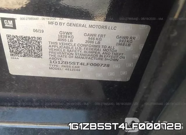1G1ZB5ST4LF000728 фото 10