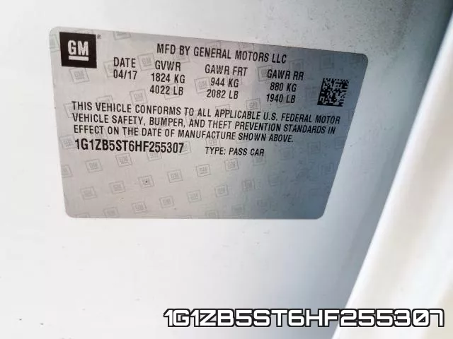 1G1ZB5ST6HF255307 фото 2