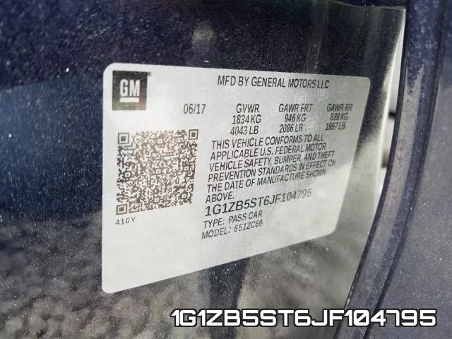 1G1ZB5ST6JF104795 фото 2