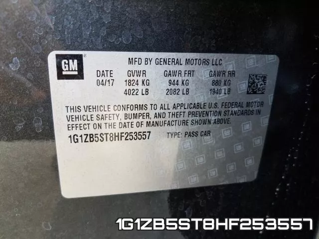 1G1ZB5ST8HF253557 фото 2