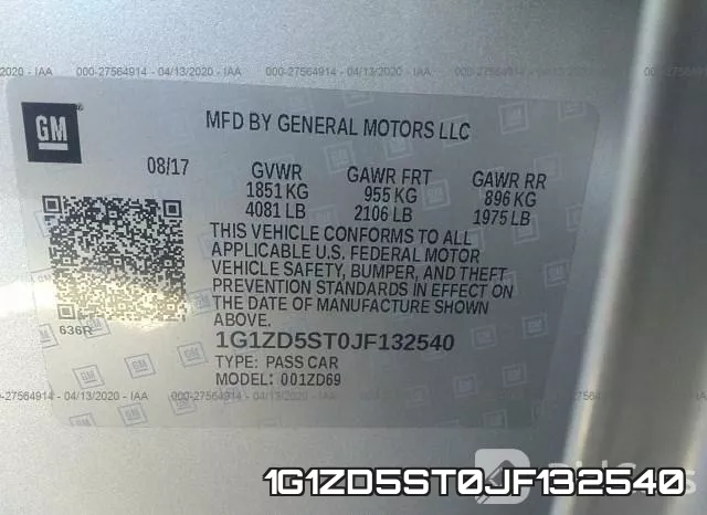 1G1ZD5ST0JF132540 фото 10