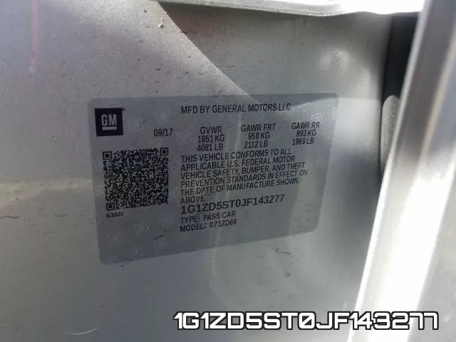 1G1ZD5ST0JF143277 фото 2