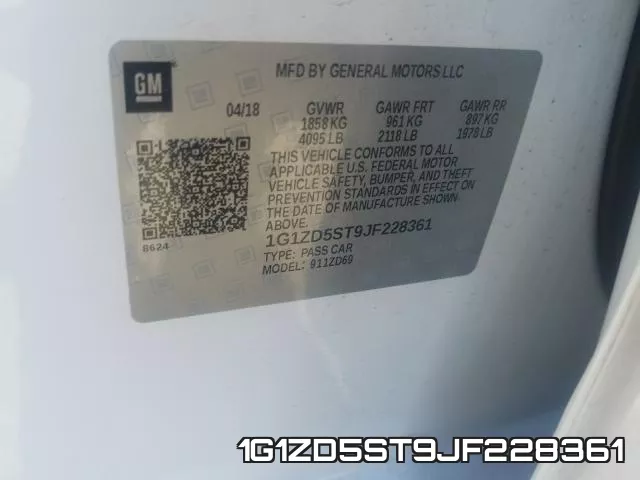 1G1ZD5ST9JF228361 фото 2
