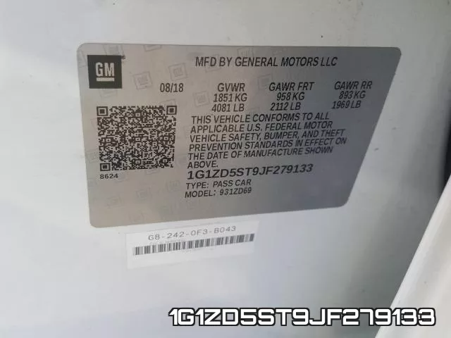 1G1ZD5ST9JF279133 фото 2