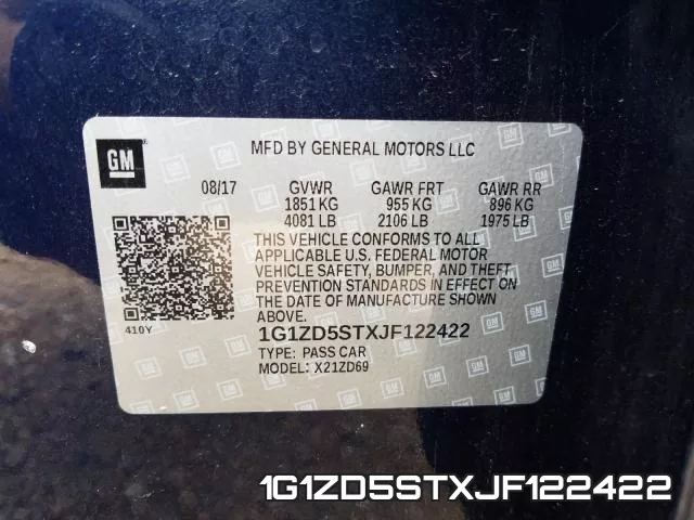 1G1ZD5STXJF122422 фото 2