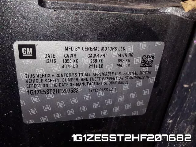 1G1ZE5ST2HF207682 фото 2